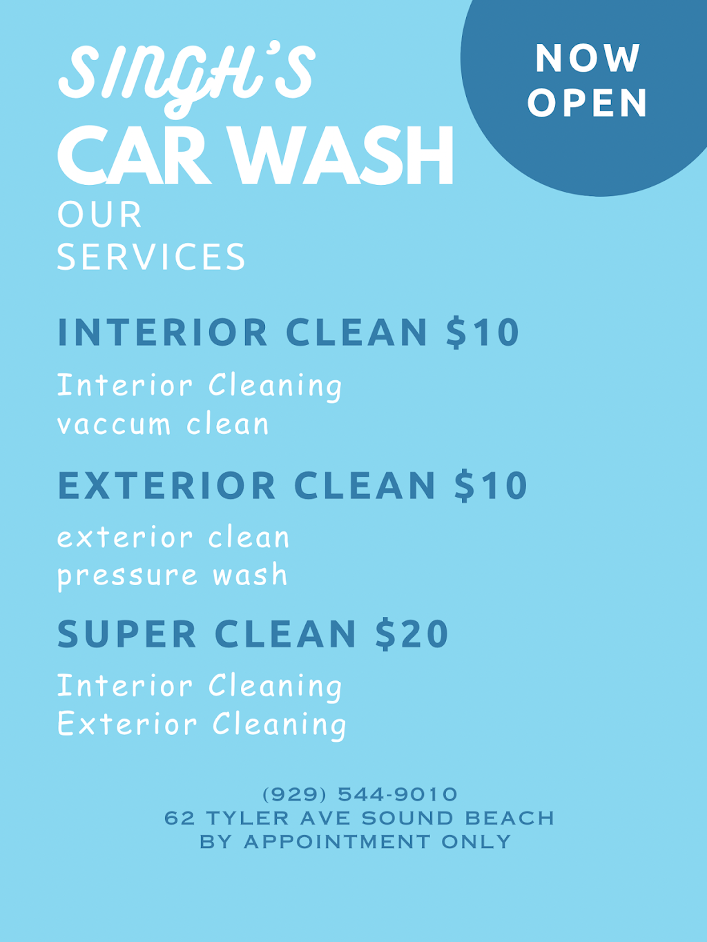 Singh’s Car wash | 62 Tyler Ave, Sound Beach, NY 11789 | Phone: (929) 544-9010