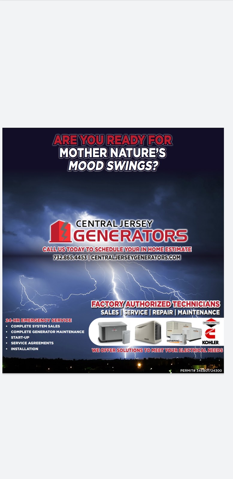 Central Jersey Generators | 5116 NJ-33, Wall Township, NJ 07727 | Phone: (732) 865-4453