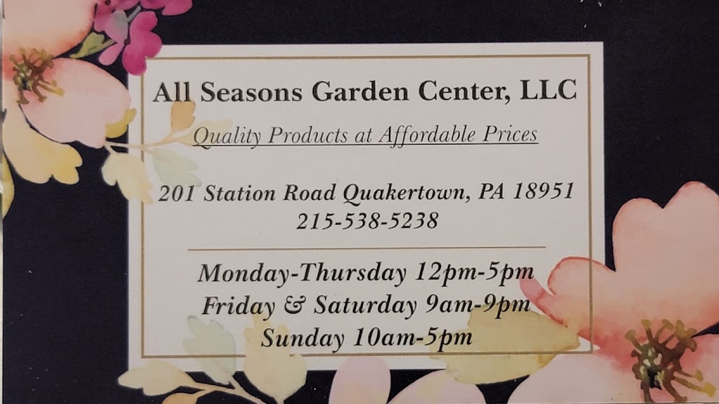 All Seasons Garden Center LLC | 201 Station Rd, Quakertown, PA 18951 | Phone: (215) 538-5238