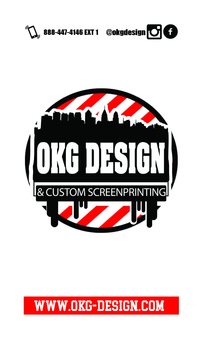 OKG Design and Custom Screen Printing | 3525 I St #1408, Philadelphia, PA 19134 | Phone: (267) 583-9785