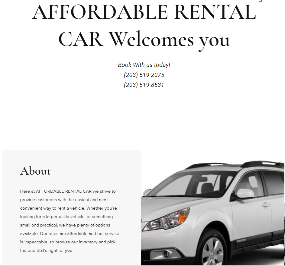 AFFORDABLE RENTAL CAR | 2122 S Main St, Waterbury, CT 06706 | Phone: (203) 519-2075