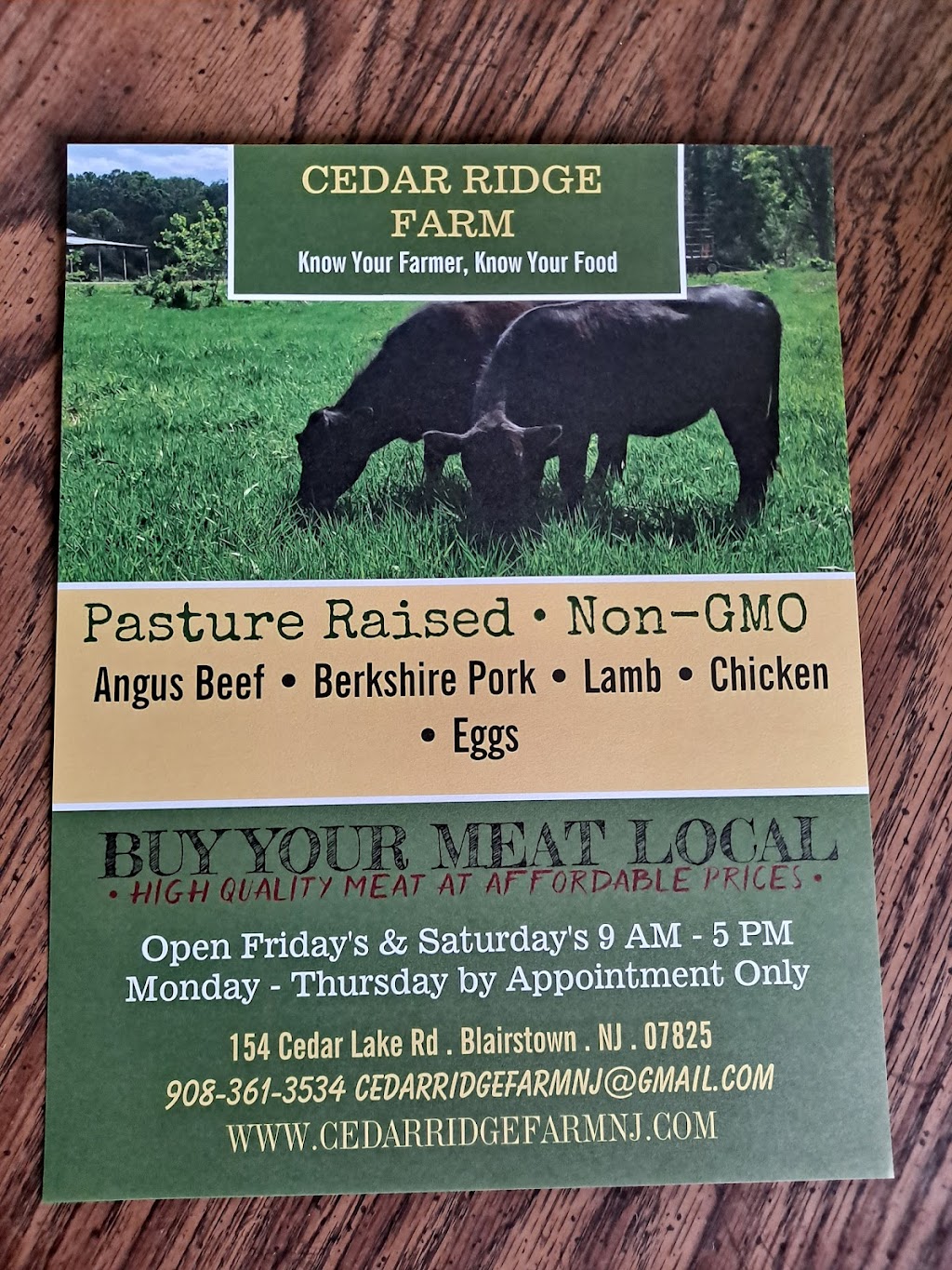 Cedar Ridge Farm | 154 Cedar Lake Rd, Blairstown, NJ 07825 | Phone: (908) 361-3534