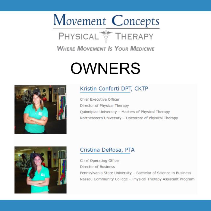 Movement Concepts Physical Therapy in Garden City | 825 E Gate Blvd #100, Garden City, NY 11530 | Phone: (516) 227-5344