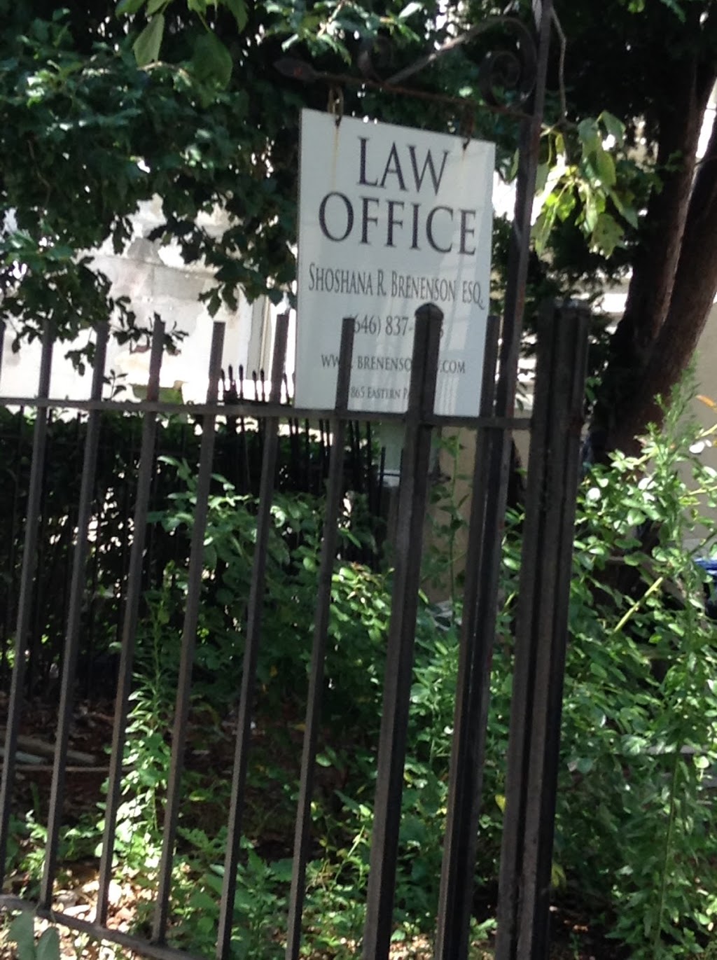 Law office of Shoshana Brenenson | 865 Eastern Pkwy, Brooklyn, NY 11213 | Phone: (646) 837-0688