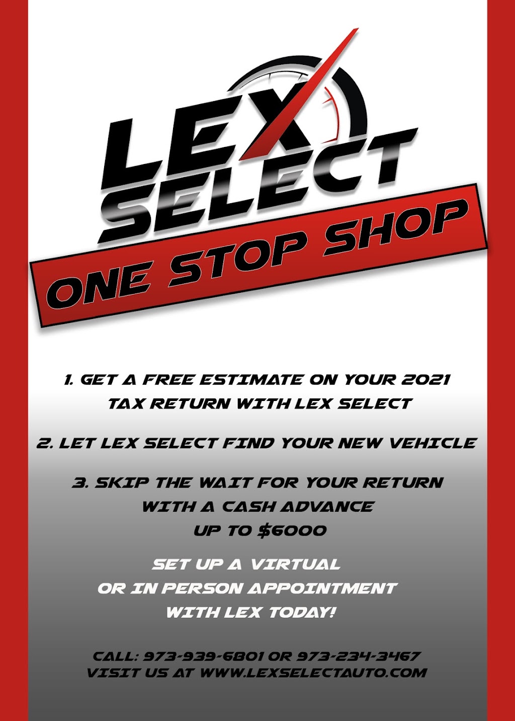 Lex Select | 429 Woodbury Glassboro Rd, Sewell, NJ 08080 | Phone: (973) 939-6801