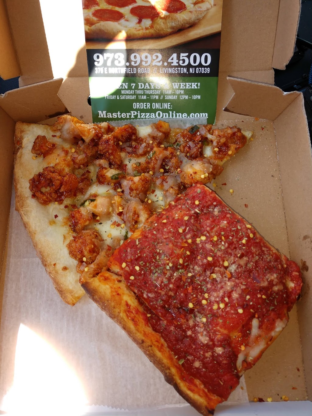 Master Pizza Livingston, NJ | 379 E Northfield Rd, Livingston, NJ 07039 | Phone: (973) 992-4500