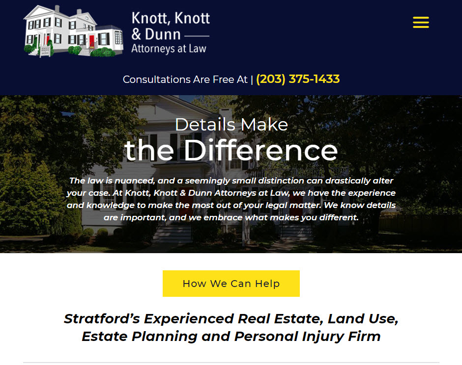 Knott Knott & Dunn: Attorneys At Law | 1656 Main St, Stratford, CT 06615 | Phone: (203) 375-1433