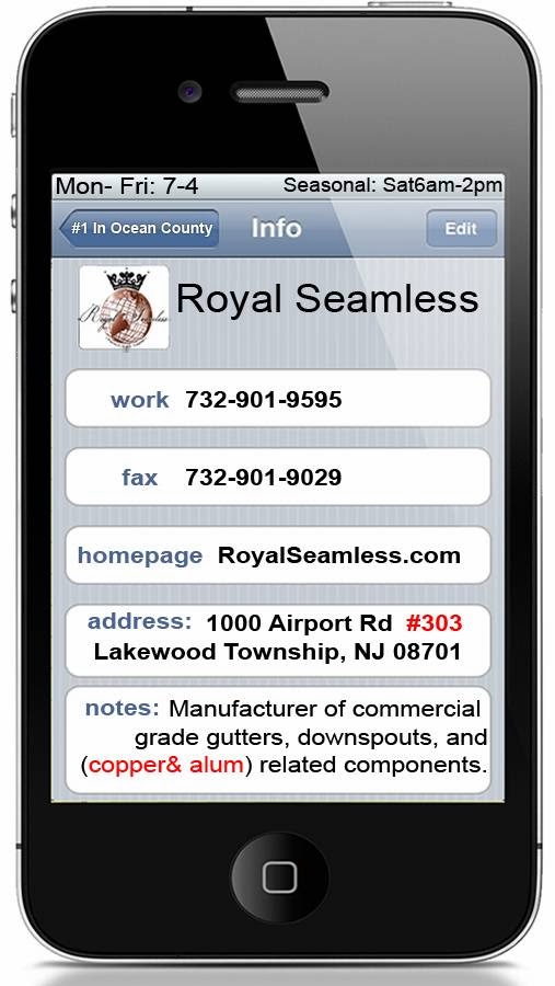 Royal Seamless Corporation LLC | 1000 N Airport Rd Suite 203, Wall Township, NJ 07727 | Phone: (732) 901-9595