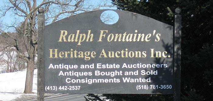 Ralph Fontaines Heritage Auctions, Inc. | 13150 NY-22, Canaan, NY 12029 | Phone: (518) 781-3650