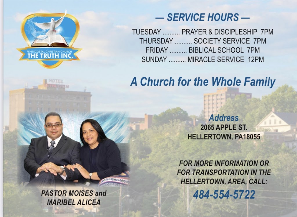 Iglesia Cristiana Pentecostal La Verdad Inc | 2065 Apple St, Hellertown, PA 18055 | Phone: (484) 554-2639