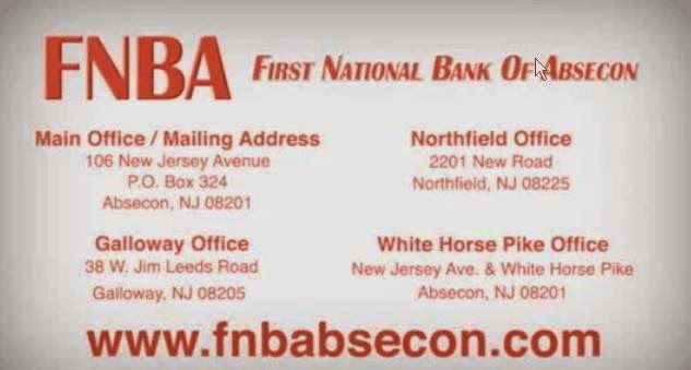 First National Bank of Absecon | 38 W Jimmie Leeds Rd, Galloway, NJ 08205 | Phone: (609) 641-6300