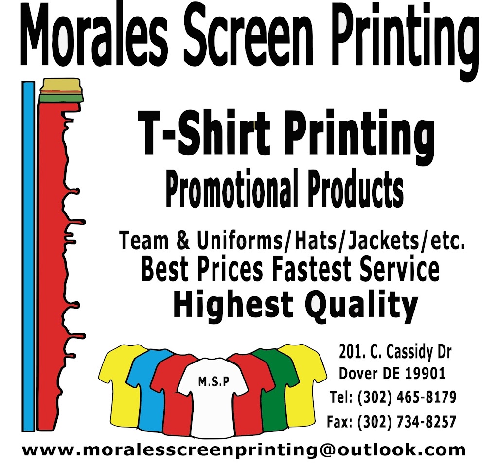 Morales Screen Printing | 201,C Cassidy Dr, Dover, DE 19901 | Phone: (302) 465-8179