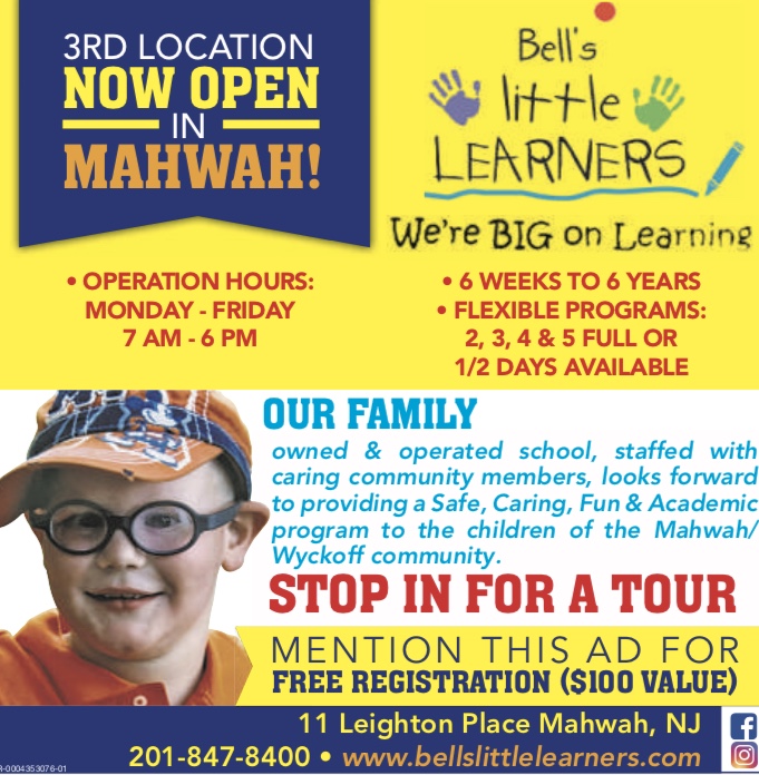 Bells Little Learners | 11 Leighton Pl, Mahwah, NJ 07430 | Phone: (201) 847-8400