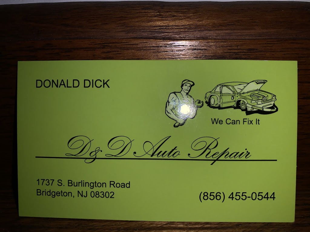 D & D Auto Repair | 1737 S Burlington Rd, Bridgeton, NJ 08302 | Phone: (856) 455-0544