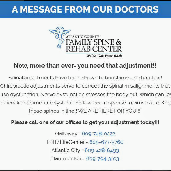 Atlantic County Family Spine - Galloway | 506 S New York Rd, Galloway, NJ 08205 | Phone: (609) 748-0222