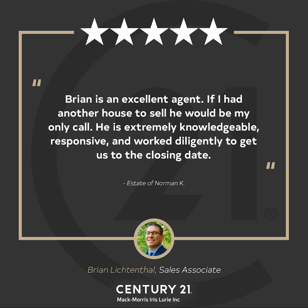 Brian Lichtenthal Realtor Century 21 Mack Morris | 47 US-9, Morganville, NJ 07751 | Phone: (347) 563-5833