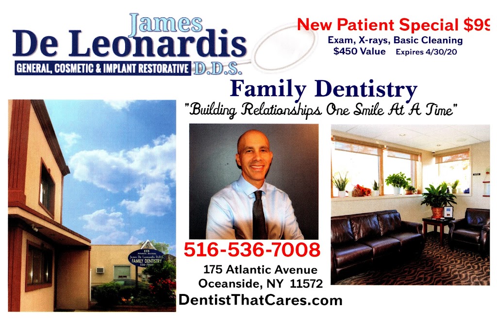 James De Leonardis, DDS | 175 Atlantic Ave #1, Oceanside, NY 11572 | Phone: (516) 536-7008