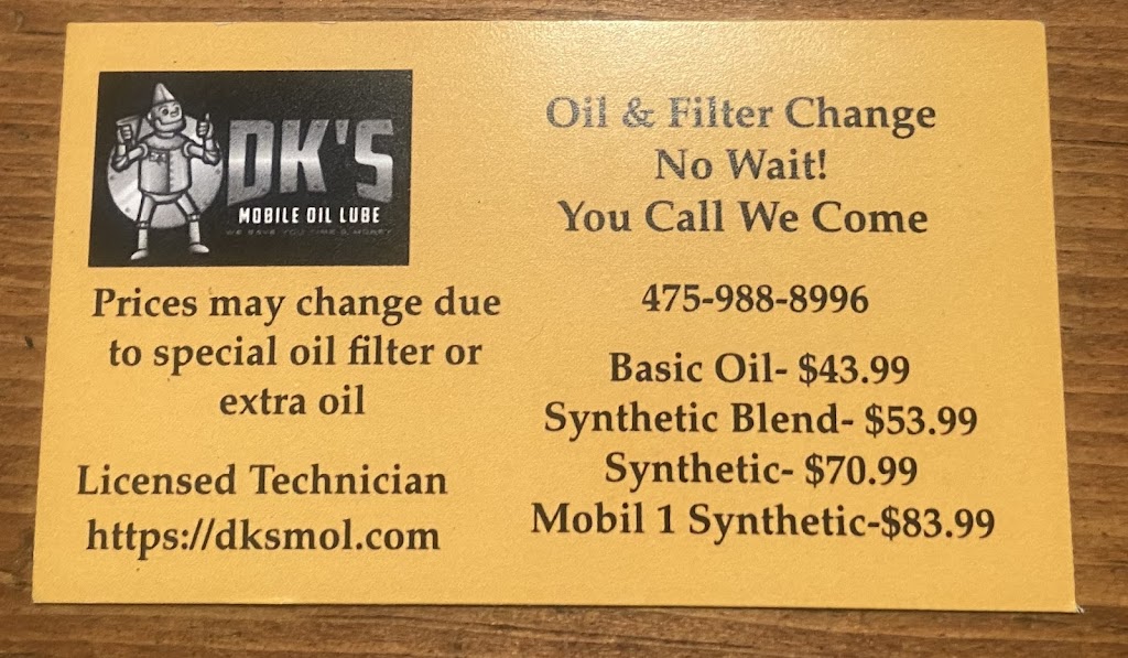 DKS MOBILE OIL LUBE, LLC | 1345 Barnum Ave, Stratford, CT 06614 | Phone: (475) 988-8996