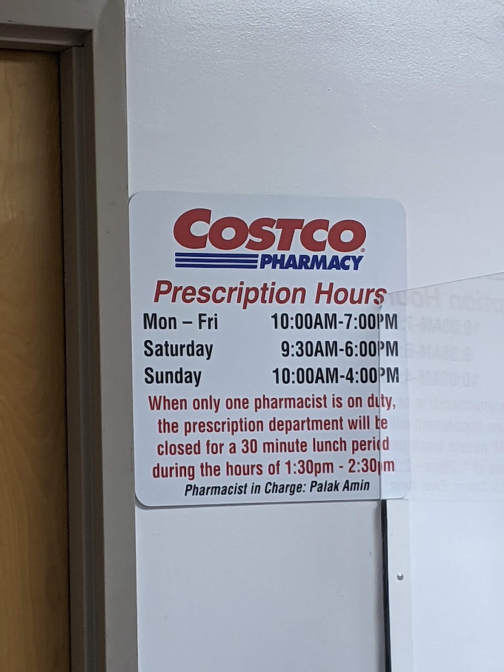 Costco Pharmacy | 205 Vineyard Rd, Edison, NJ 08817 | Phone: (732) 491-2022