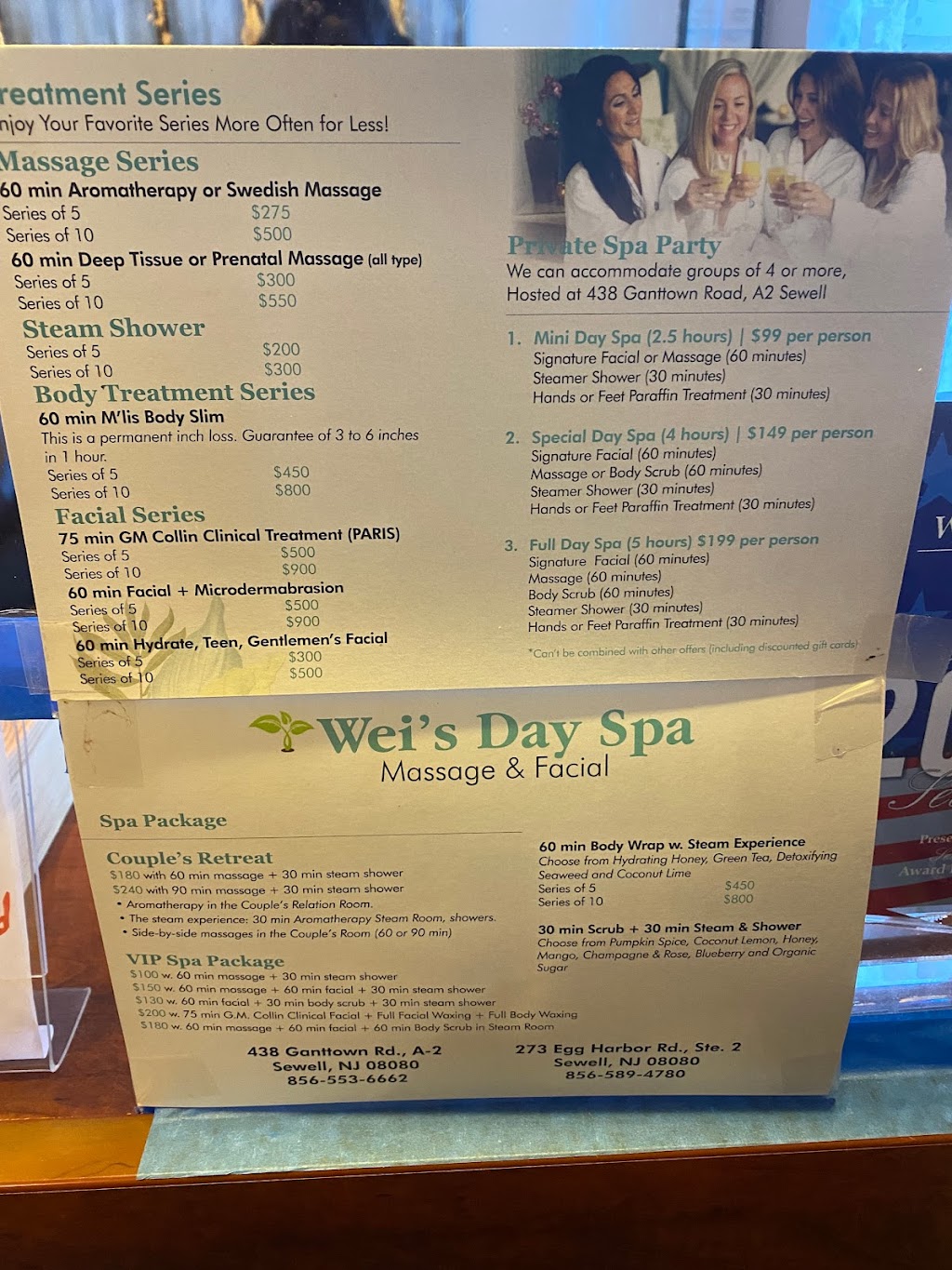 Wei’s Day Spa | 273 Egg Harbor Rd # 2, Sewell, NJ 08080 | Phone: (856) 589-4780