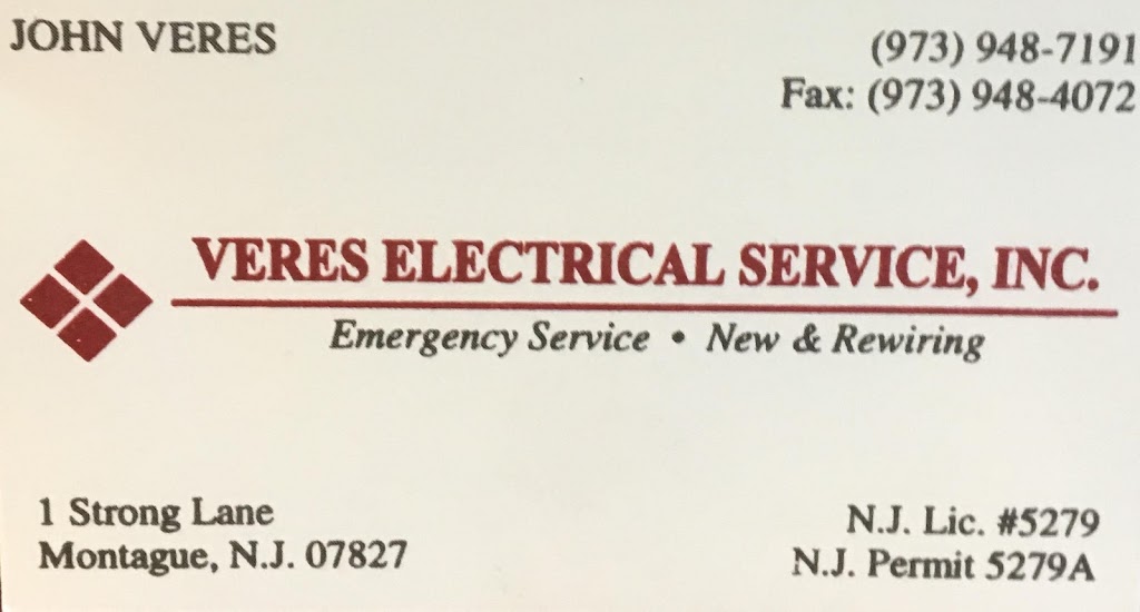 Veres Electrical Services Inc. | 1 Strong Ln, Branchville, NJ 07827 | Phone: (973) 948-7191
