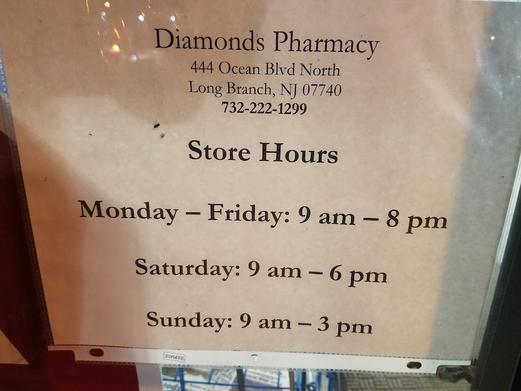 Diamonds Pharmacy | 444 Ocean Blvd N, Long Branch, NJ 07740 | Phone: (732) 222-1299