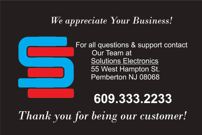 Solutions Electronics, LLC | 55 W Hampton St, Pemberton, NJ 08068 | Phone: (609) 333-2233