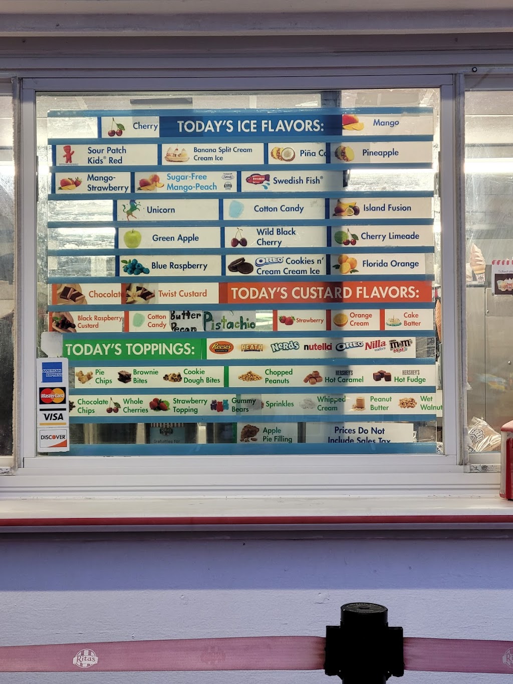 Ritas Italian Ice & Frozen Custard | 1862 Burlington-Mount Holly Rd, Mt Holly, NJ 08060 | Phone: (609) 784-8400