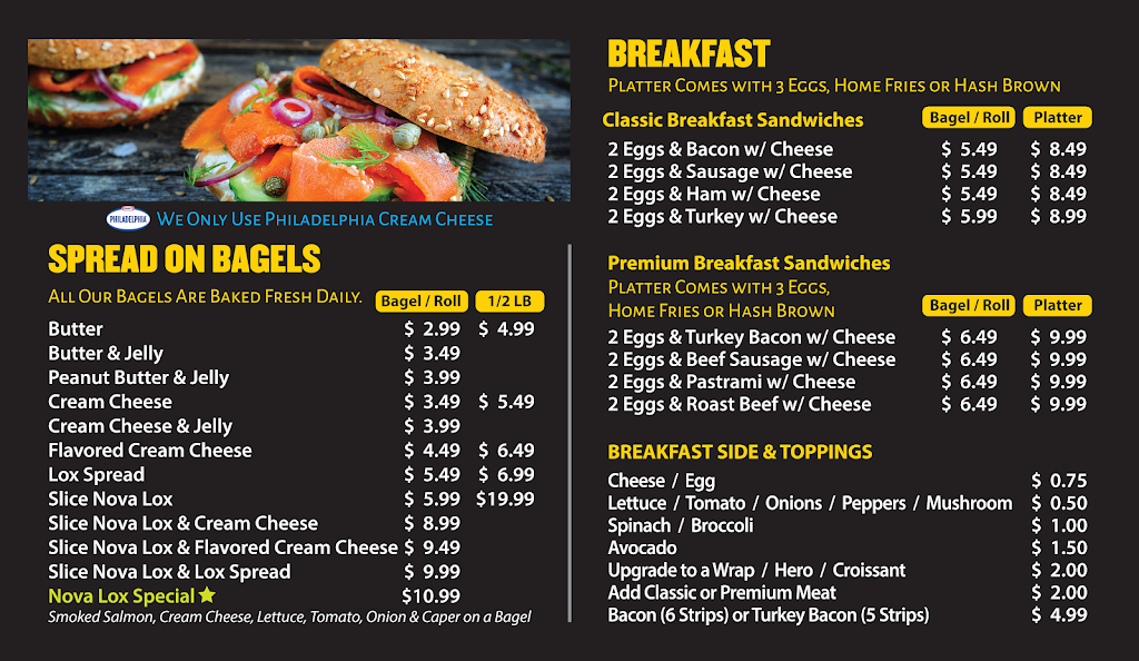 Bagelville | 2816 Brower Ave, Oceanside, NY 11572 | Phone: (516) 442-4820