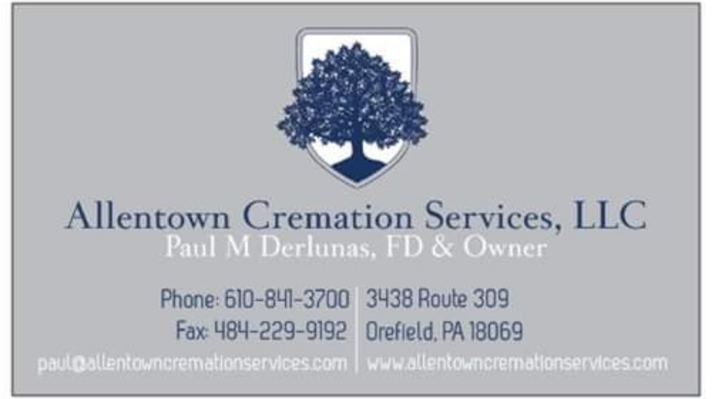 Allentown Funeral & Cremation Services, LLC | 3438 PA-309, Orefield, PA 18069 | Phone: (610) 841-3700