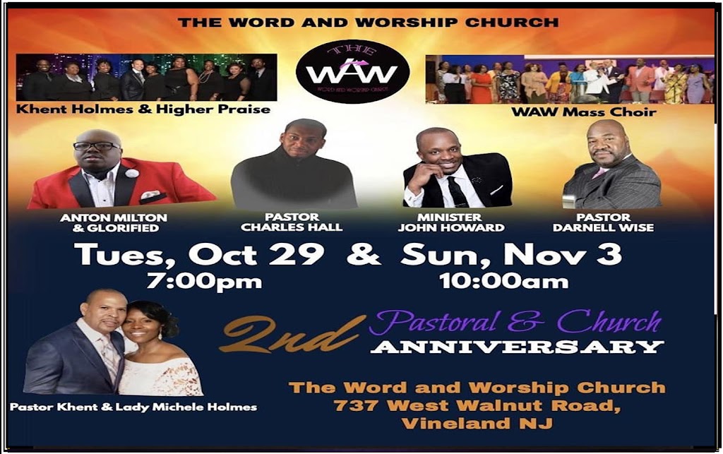 The Word and Worship Church | 737 W Walnut Rd, Vineland, NJ 08360 | Phone: (856) 340-9343