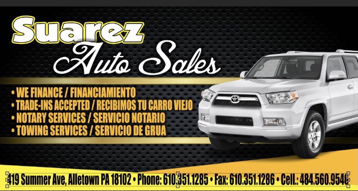 Suarez Auto Sales Repair & Towing | 417 Sumner Ave, Allentown, PA 18102 | Phone: (610) 351-1285