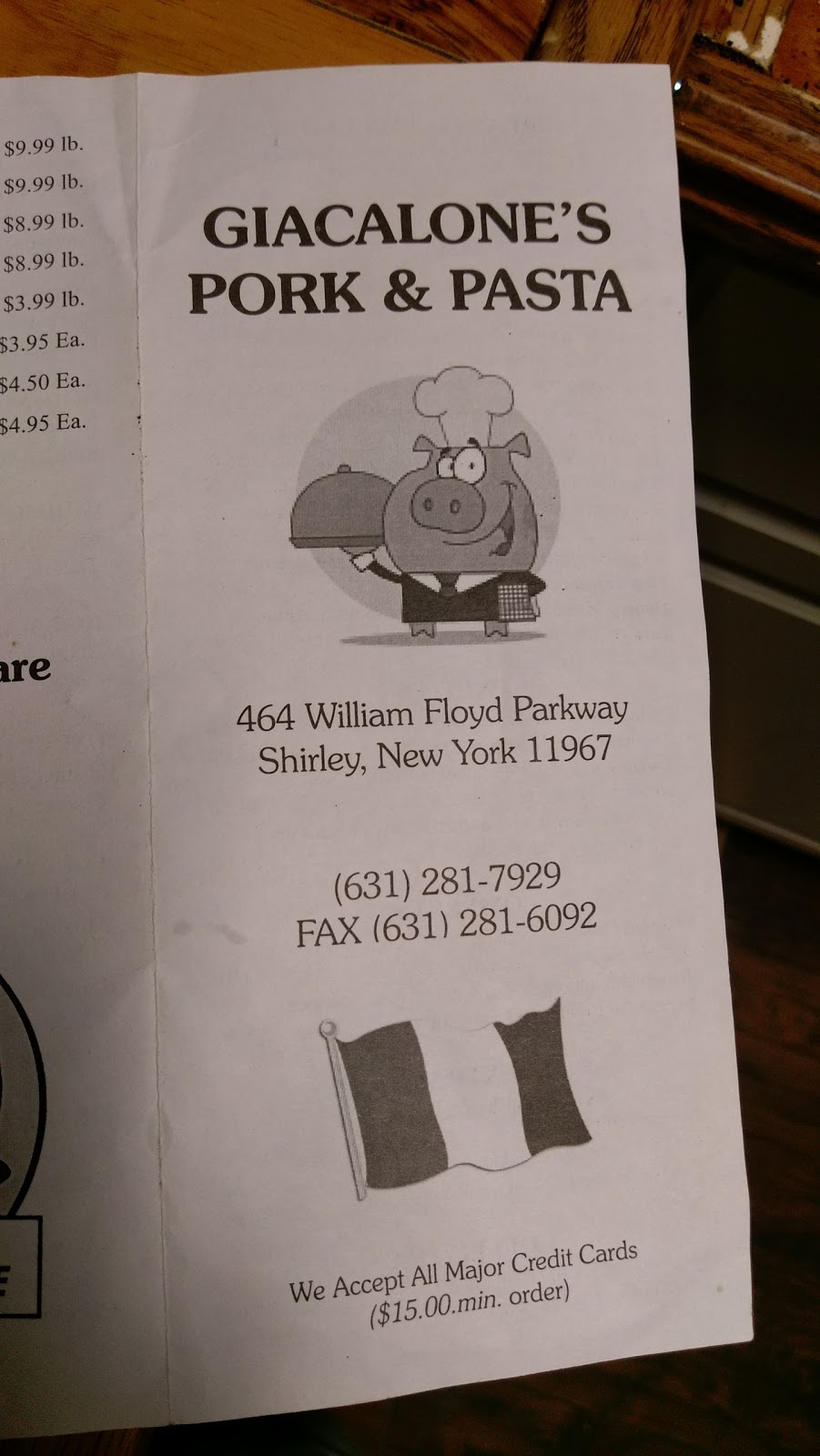 Giacalone Pork Pasta Deli | 464 William Floyd Pkwy, Shirley, NY 11967 | Phone: (631) 281-7929