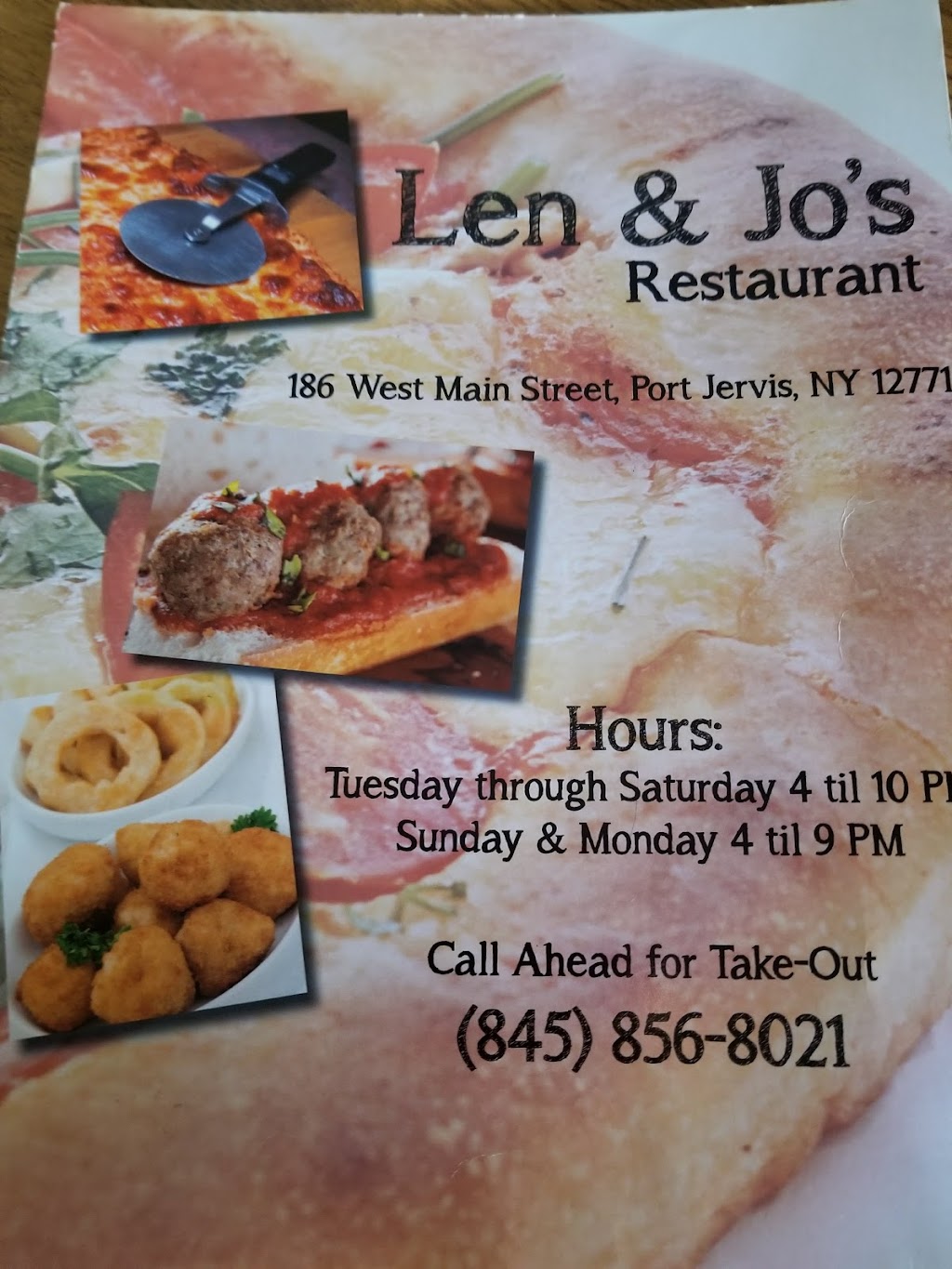 Len & Jos Bar and Restaurant | 186 W Main St, Port Jervis, NY 12771 | Phone: (845) 856-8021
