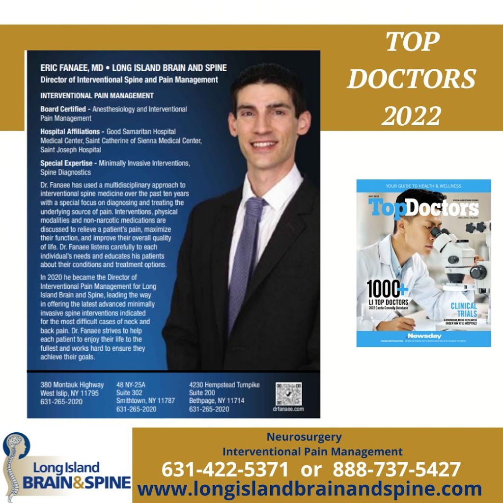 Long Island Brain & Spine | 48 Route 25A, St. Catherine of Siena Medical Office Building, Suite 302, Smithtown, NY 11787 | Phone: (631) 265-2020