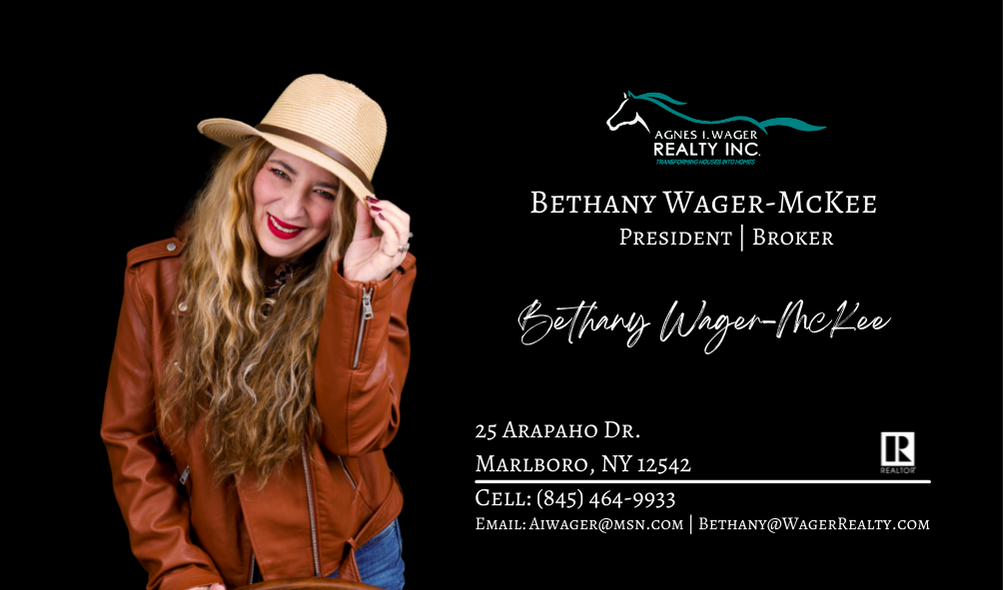 Bethany Wager McKee, Realtor - Agnes I Wager Realty Inc | 25 Arapahoe Tr, Marlboro, NY 12542 | Phone: (845) 464-9933