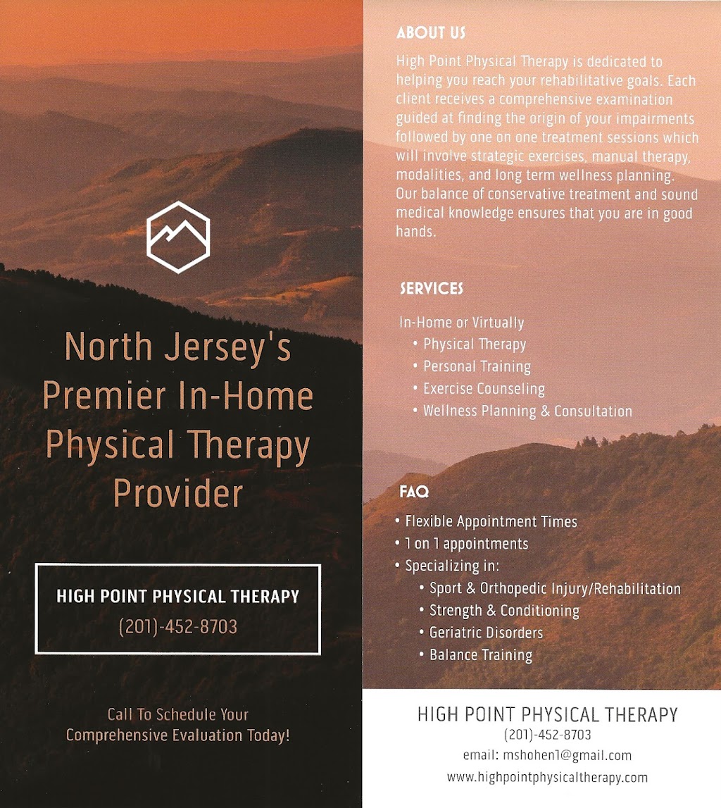 High Point Physical Therapy | 13 Ponderosa Trail, Sparta Township, NJ 07871 | Phone: (201) 452-8703