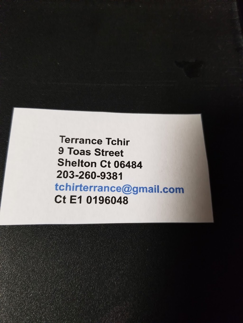 Terrance Tchir | 9 Toas St, Shelton, CT 06484 | Phone: (203) 260-9381