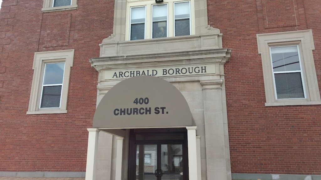 Archbald Borough Administration | 400 Church St # 1, Archbald, PA 18403 | Phone: (570) 876-1800