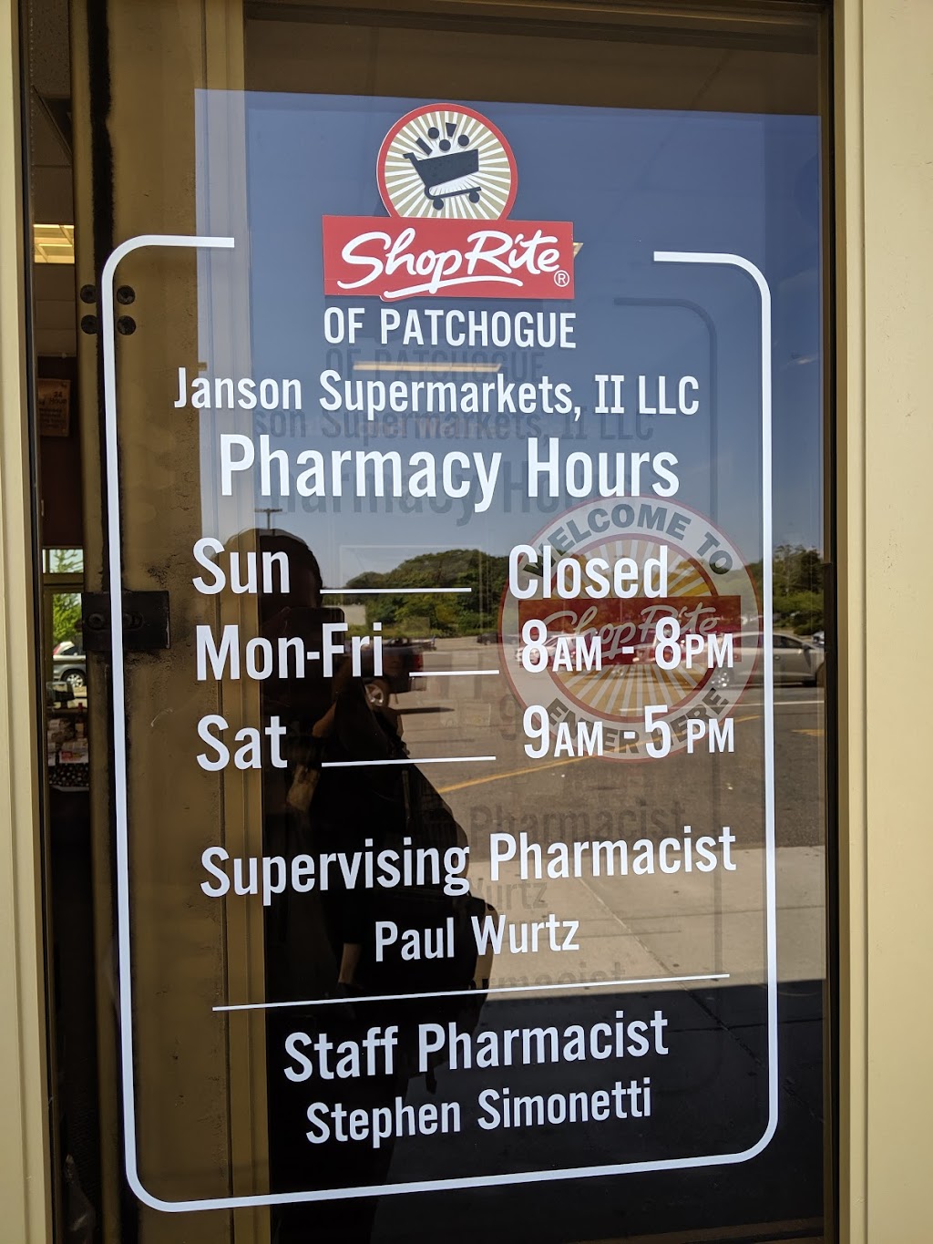 ShopRite Pharmacy | 95 N Service Rd, East Patchogue, NY 11772 | Phone: (631) 286-5030
