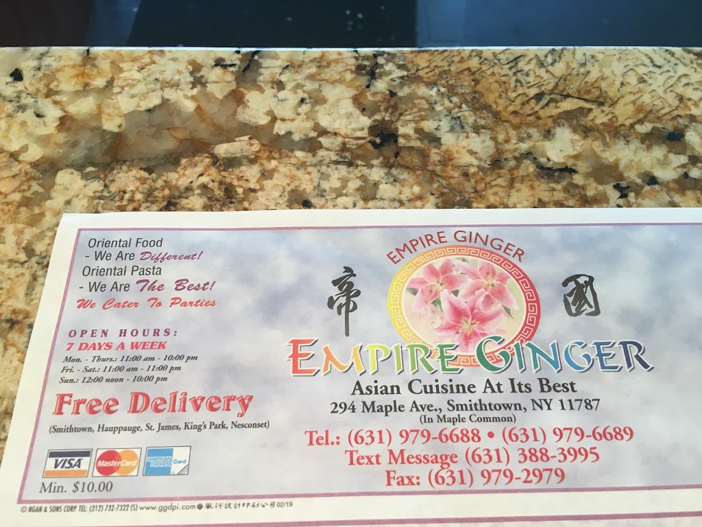 Empire Ginger | 4913, 294 Maple Ave, Smithtown, NY 11787 | Phone: (631) 979-6688