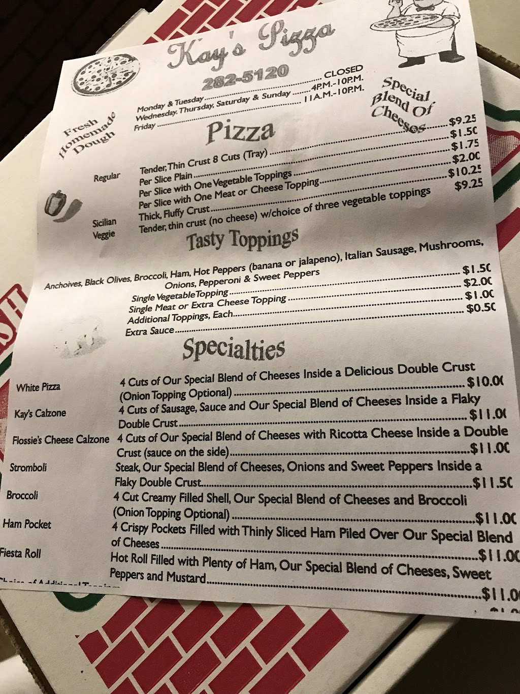 Kays Pizza | 333 Main St, Childs, PA 18407 | Phone: (570) 282-5120