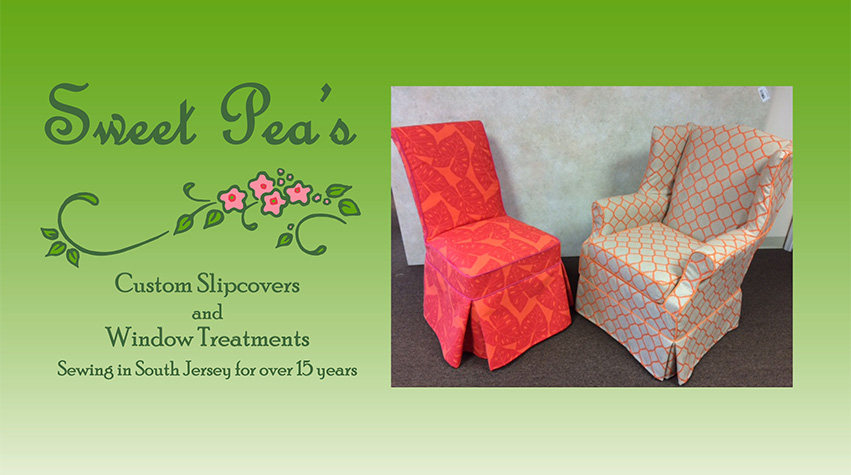 Sweet Peas Slipcovers and Window Treatments | 300 West Ave suite e, Woodstown, NJ 08098 | Phone: (856) 371-9389