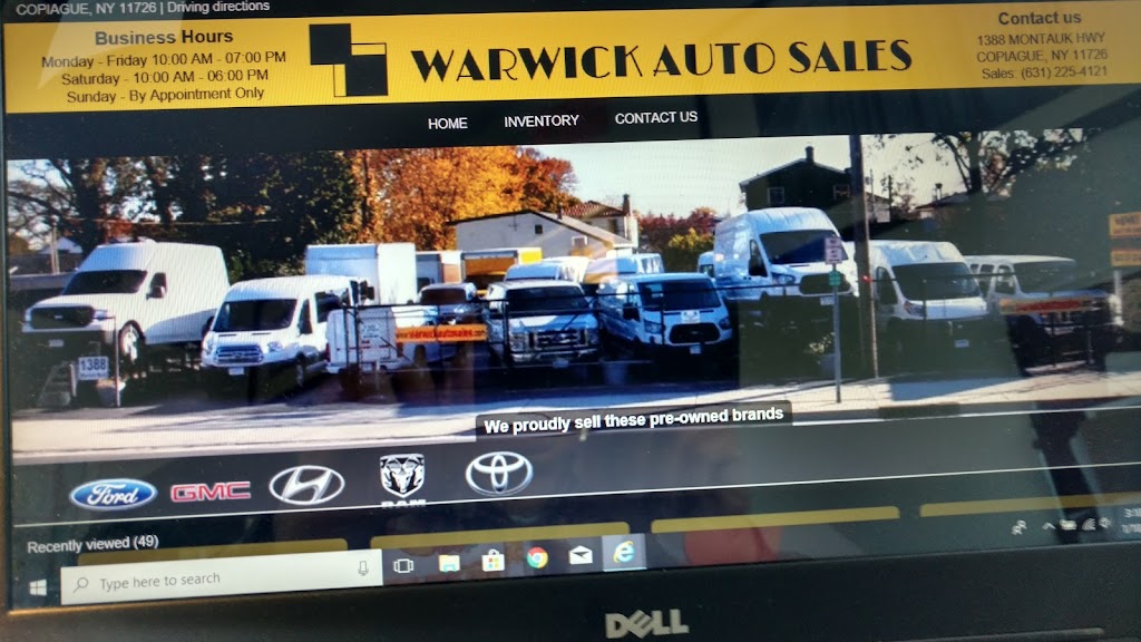 Warwick Auto Sales Inc | 1388 W Montauk Hwy, Copiague, NY 11726 | Phone: (631) 225-4121