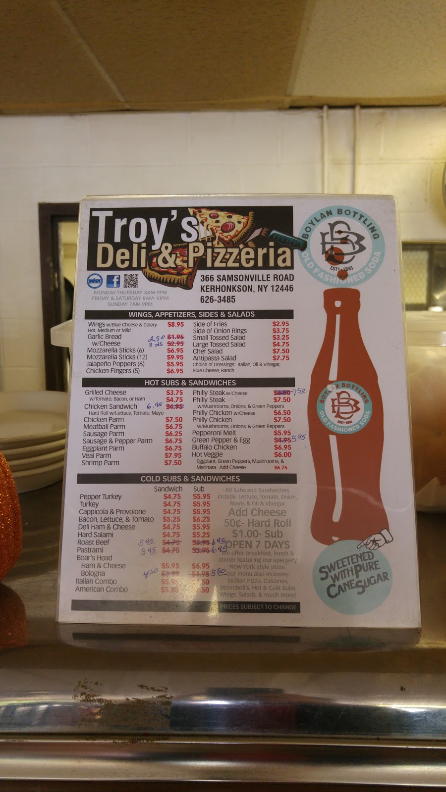 Troys Deli & Pizzeria | 366 Samsonville Rd, Kerhonkson, NY 12446 | Phone: (845) 626-3485