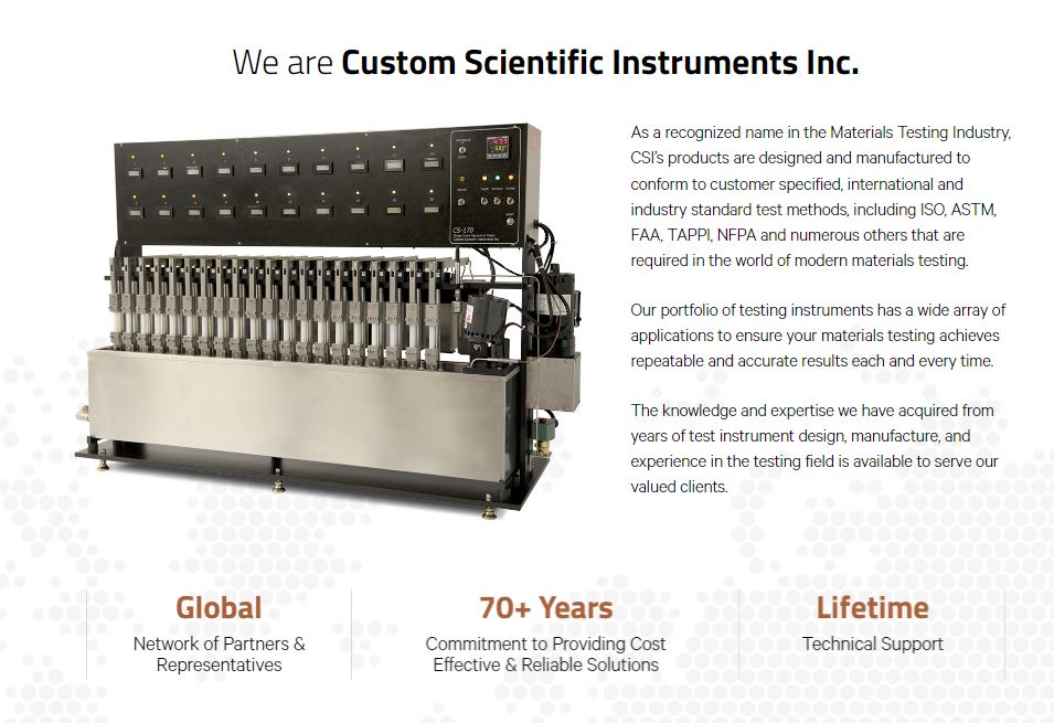 Custom Scientific Instruments Inc | 1125 Conroy Pl, Easton, PA 18040 | Phone: (610) 923-6500