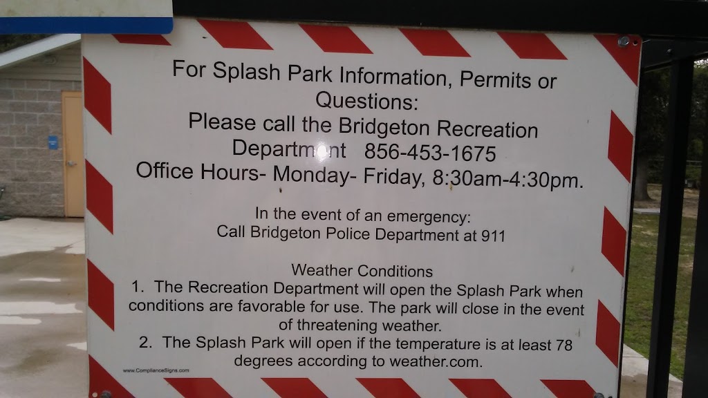 Bridgeton splash park | 25 Mayor Aitken Dr, Bridgeton, NJ 08302 | Phone: (856) 453-1675