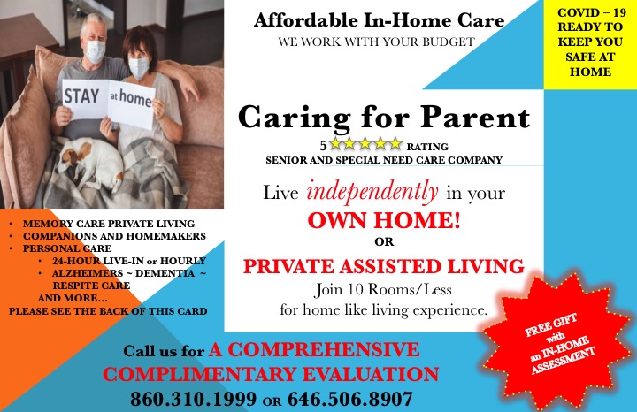 Caring for Parent - In Home Care Agency | 179 S Stone St, West Suffield, CT 06093 | Phone: (860) 310-1999