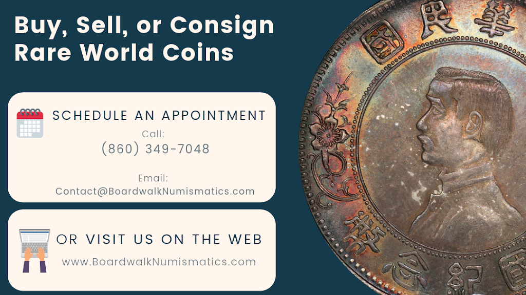 Boardwalk Numismatics | 6 Way Rd #303, Middlefield, CT 06455 | Phone: (860) 349-7048