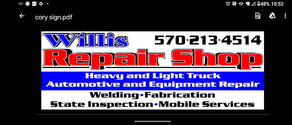 Willis Repair shop | 105 Marshalls Creek Rd, East Stroudsburg, PA 18302 | Phone: (570) 213-4514